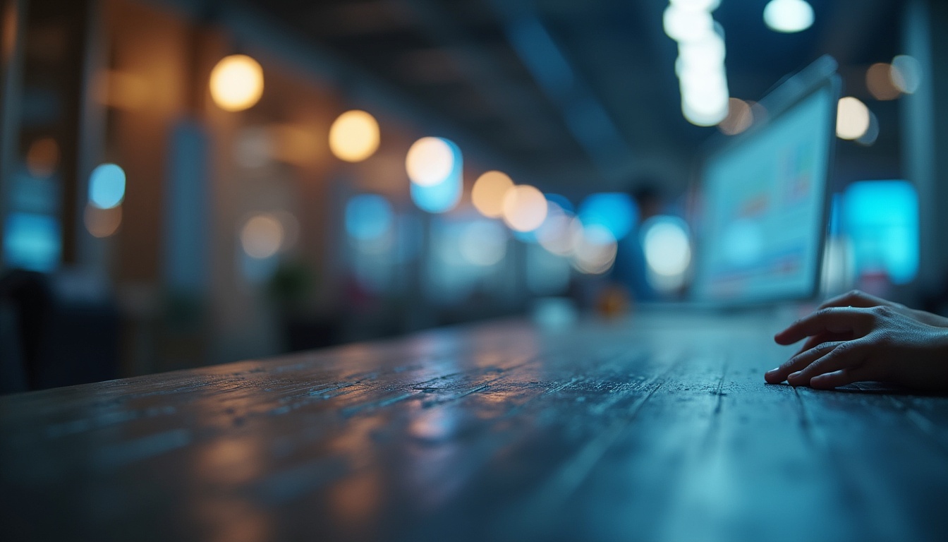 Un ecran de computer afișând un site de prezentare firma modern și atractiv, cu logo-ul companiei și elemente de brand